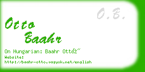 otto baahr business card